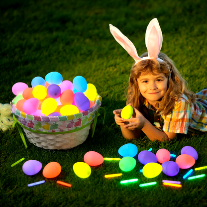 Premium Glow-in-the-Dark Easter Eggs – 100 PCS Luminous Egg Set